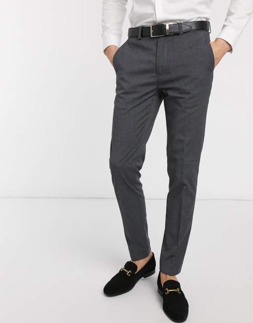 Burton Menswear - Pantaloni eleganti super skinny grigi