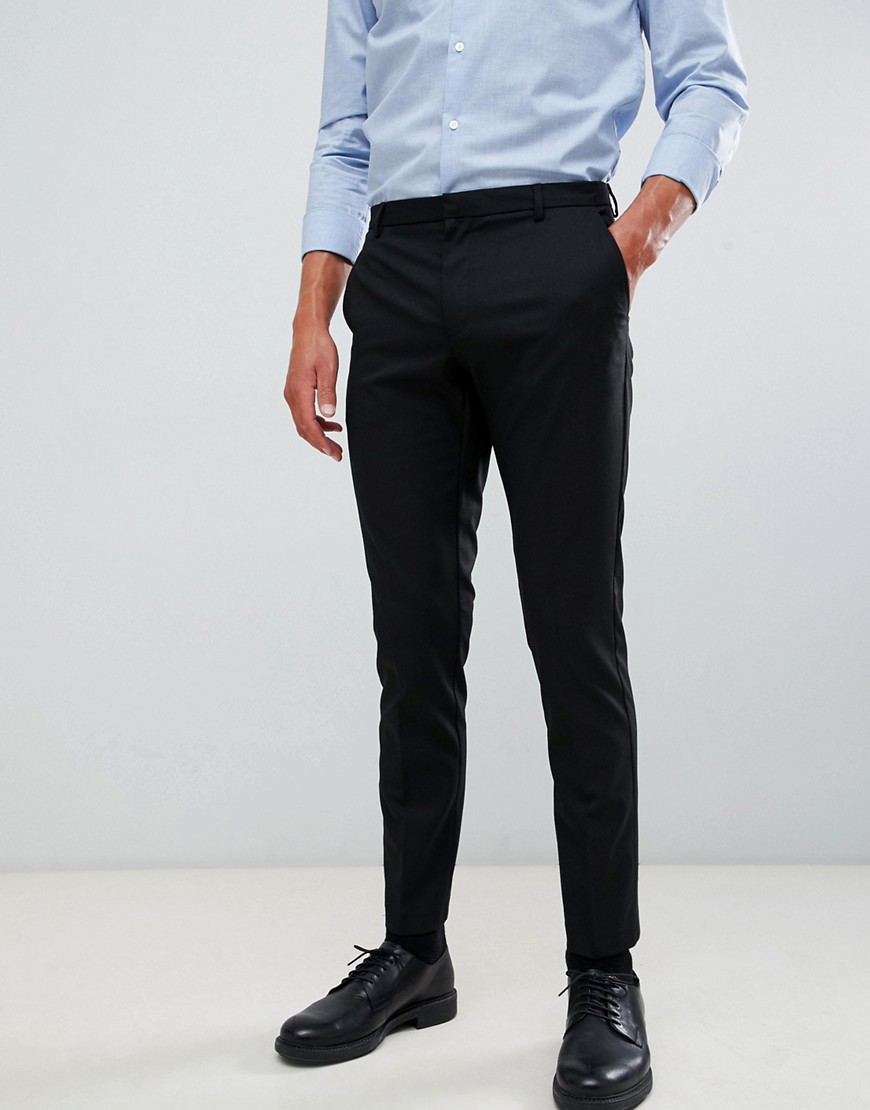 Burton Menswear - Pantaloni skinny eleganti neri-Nero
