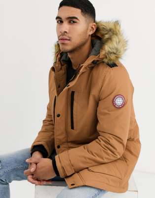 tan parka jacket