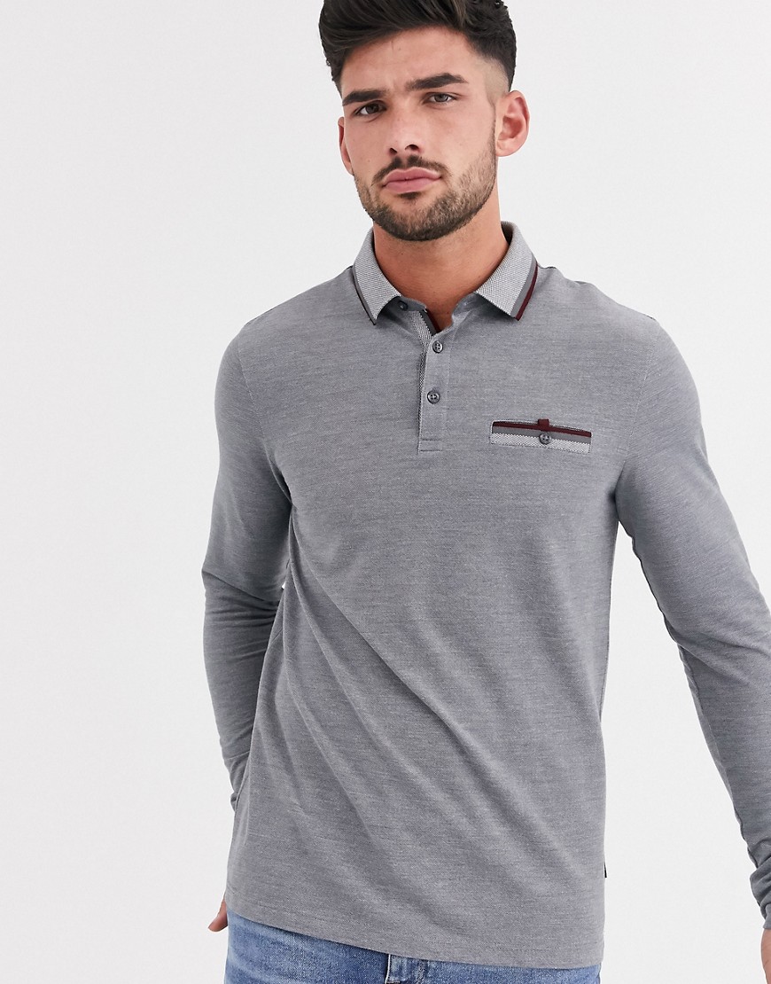 Burton Menswear polo in grey