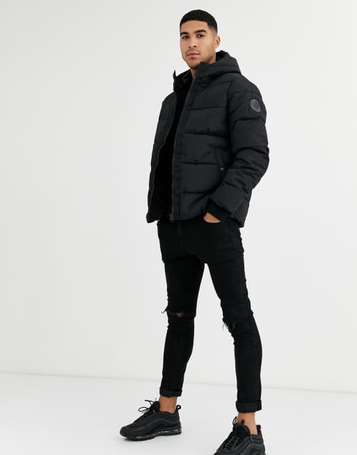 Burton menswear puffer store jacket in black