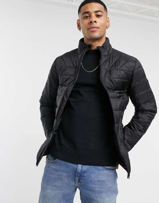 Burton Menswear puffer jacket in black