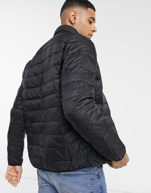 Burton menswear puffer jacket in black hotsell