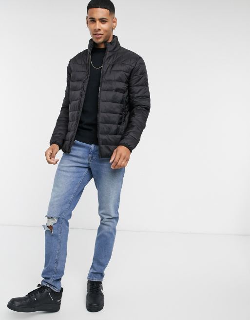 Burton menswear puffer jacket in outlet black