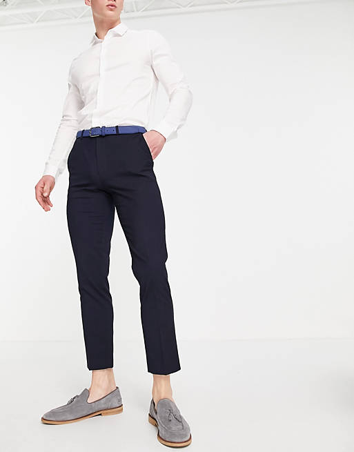 Burton Menswear recycled skinny suit pants in navy