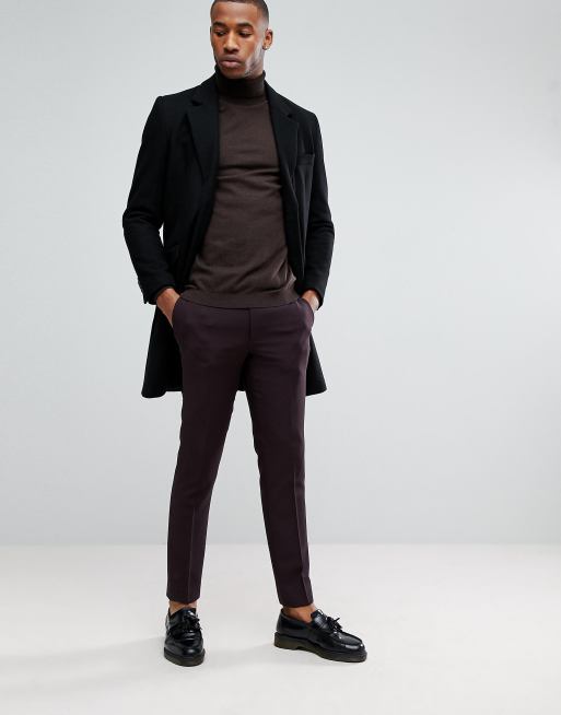 Burton Menswear Roll Neck Knit In Brown ASOS