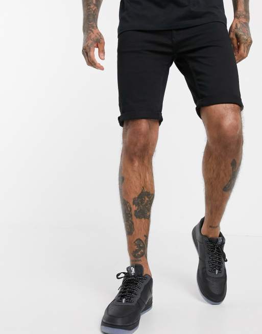 Burton Menswear Schwarze Jeansshorts Asos