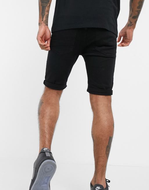 Burton Menswear Schwarze Jeansshorts Asos