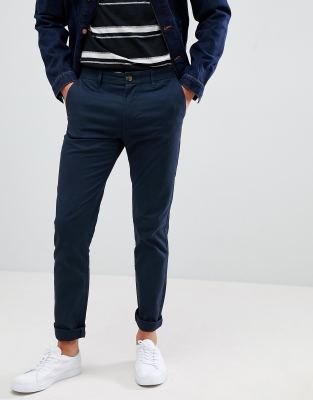 Burton Menswear skinny fit chinos in navy