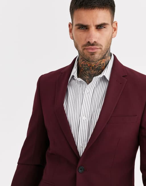 Burton burgundy outlet blazer