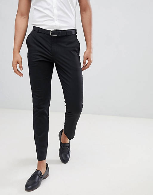 Burton Menswear skinny fit smart trousers in black | ASOS