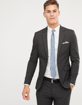 Burton Menswear Skinny Fit Suit Jacket In Charcoal | ASOS