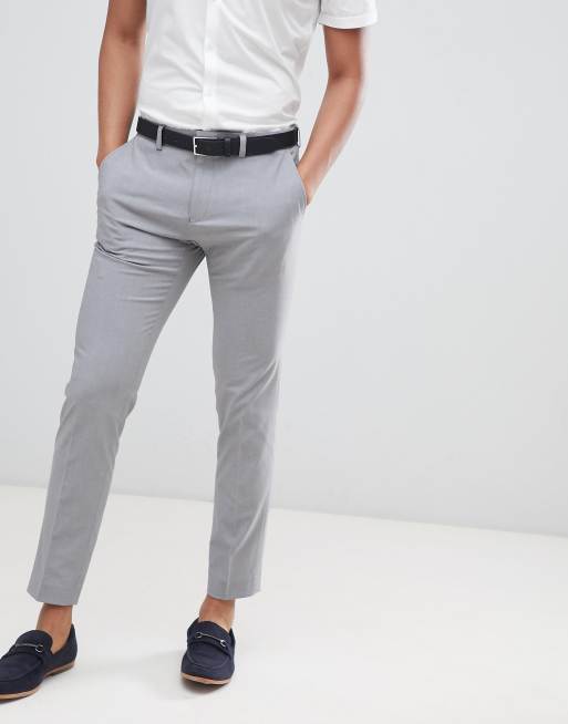 Burton Menswear Skinny Fit Trouser In Grey