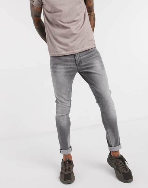 Burton Menswear skinny jeans in grey ASOS