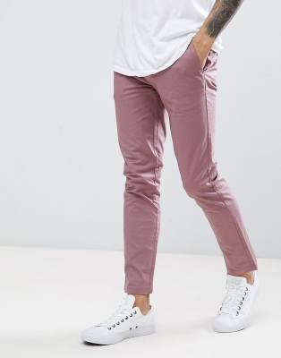 men's pink slim fit chinos