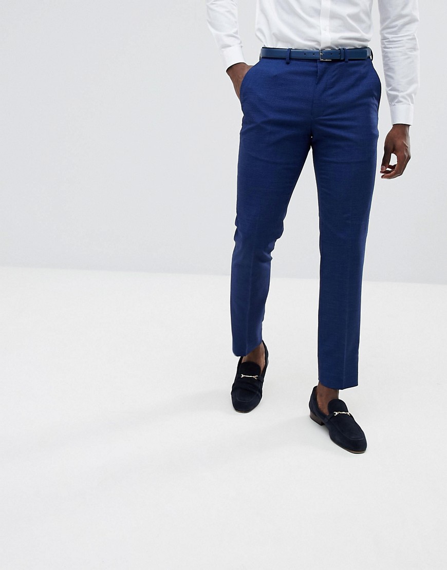 Burton Menswear - Slim-fit habitbukser i lyseblå