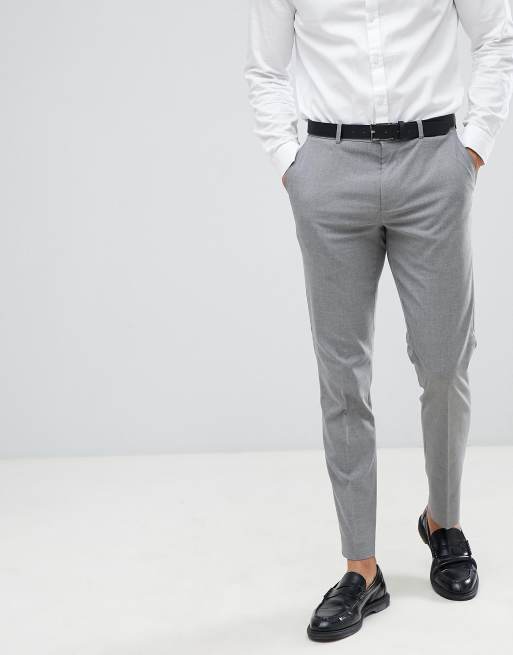 Burton Menswear Slim Fit Suit Pants In Gray