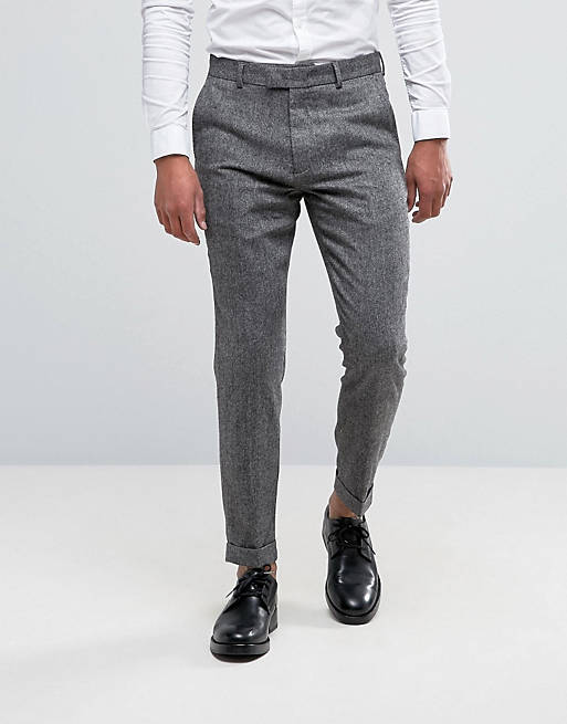 Burton Menswear Slim Smart Trousers in Texture