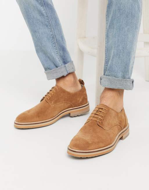 Tan suede store derby shoes