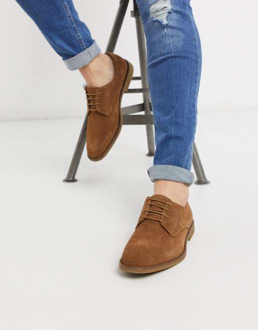 Tan suede store derby shoes