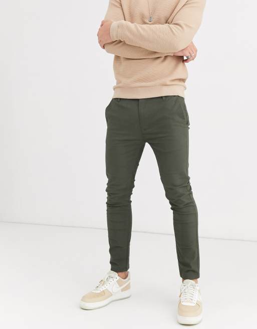 Burton Menswear super skinny chinos in ASOS Super Skinny Chinos In Dark Khaki