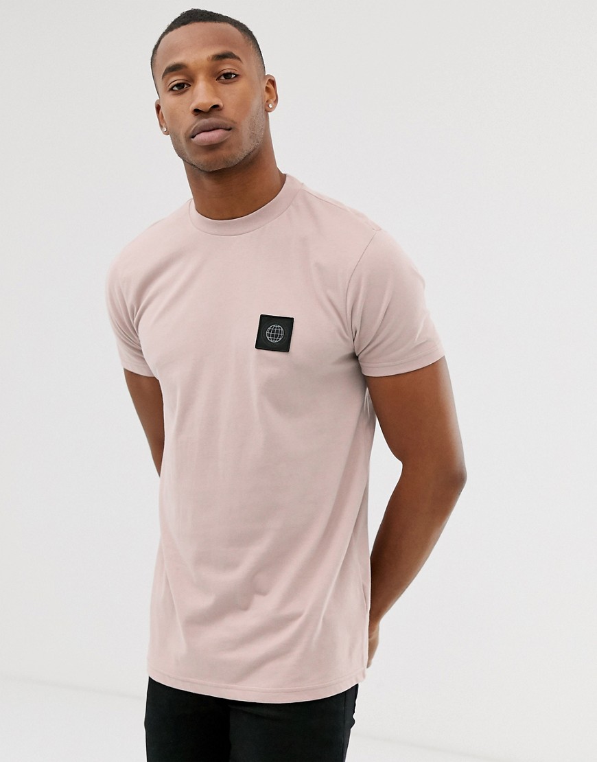 Burton Menswear - T-shirt rosa girocollo