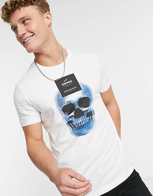 Burton Menswear t-shirt with skull print in white | ASOS