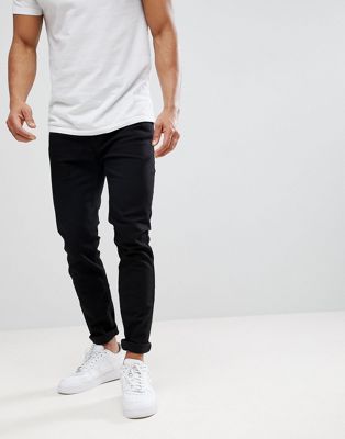 Burton Menswear tapered jeans in black 