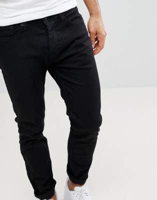 Burton Menswear tapered jeans in black 