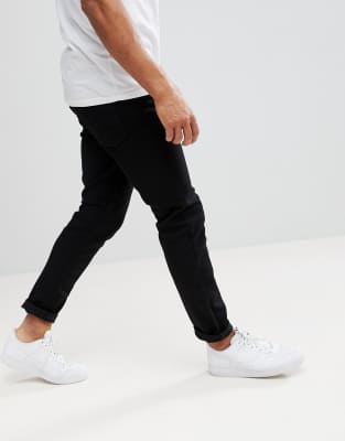 Burton Menswear tapered jeans in black 