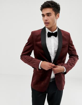 burgundy velour suit