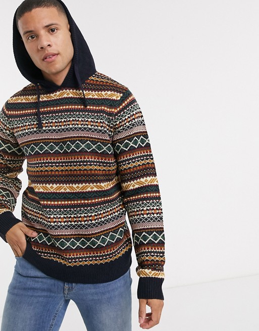 Burton Menswear vintage pattern knitted jumper