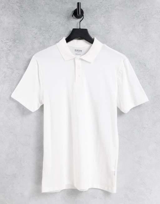 Burton muscle fit polo shirt in white | ASOS