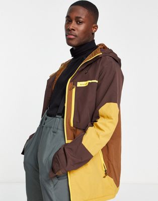 Burton Peasy ski jacket in brown