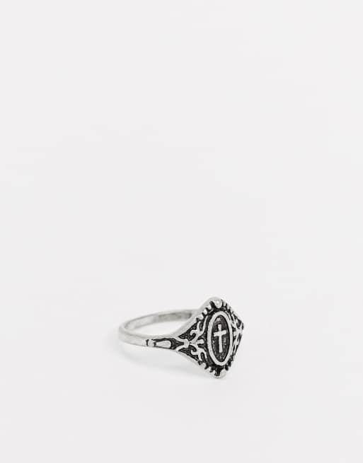 Burton Ring Fur Den Kleinen Finger Mit Kreuz Asos