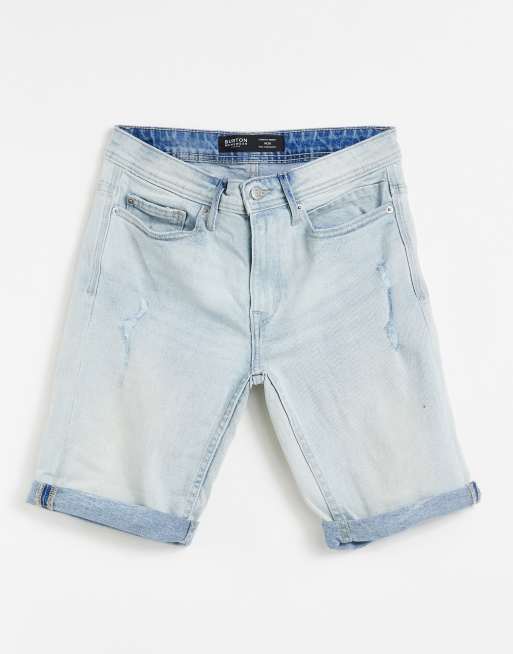 Skinny Stretch Rip And Repair Denim Shorts