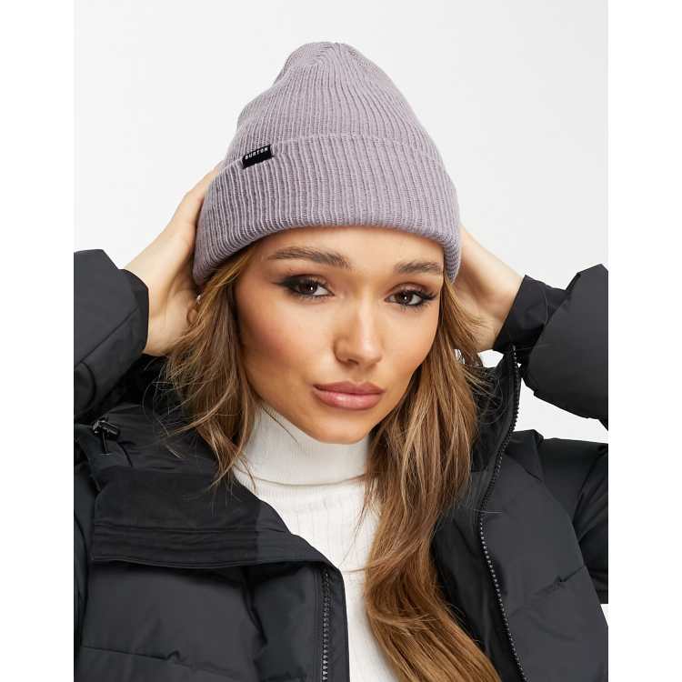 Burton Snowboard all day long beanie in lilac ASOS