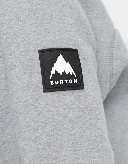 Burton Snowboard Hearth fleece pullover in grey ASOS