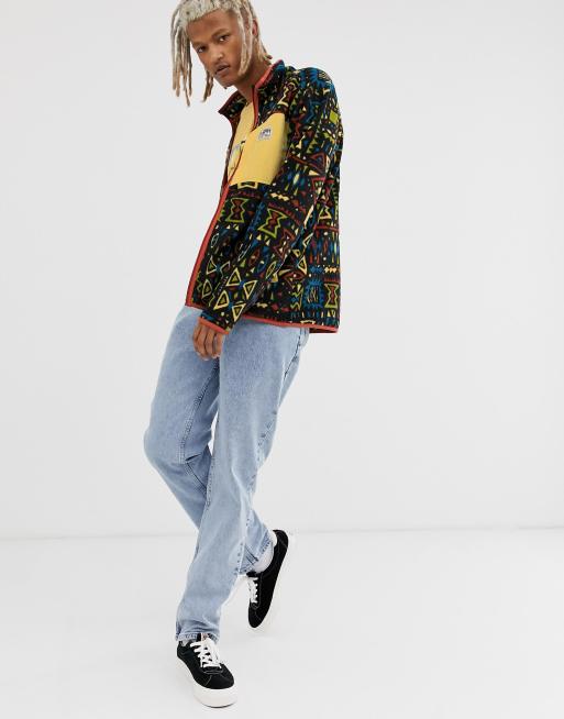 Burton Snowboards Hearth fleece full zip in outland print ASOS