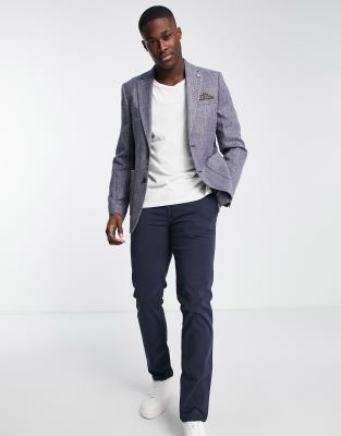 burton menswear - Burton – Strukturierter Blazer in Mittelblau