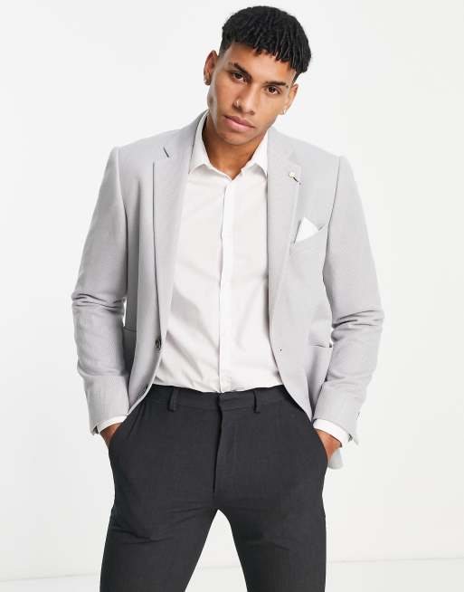 Burtons grey blazer sale