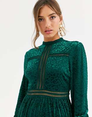 long sleeve velvet maxi dress uk