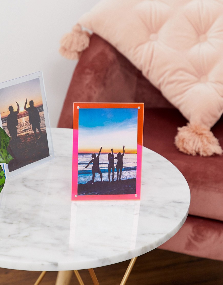 By Savvy pink neon acrylic photo frame