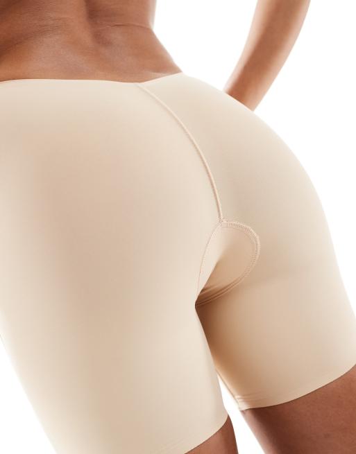 Bye Bra – Bege shorts med hög midja men låg baktill, 4 av 5