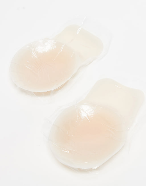 Bye Bra – Beiga, matta, lyftande nipplecovers i självhäftande, återanvändningsbar design av silikon, 2 av 3