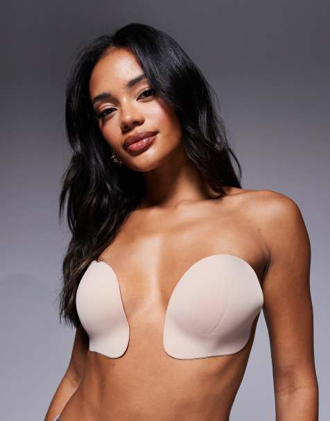 Bye Bra – Beige, återanvändbara, självhäftande behåkupor med push up-effekt - view 1