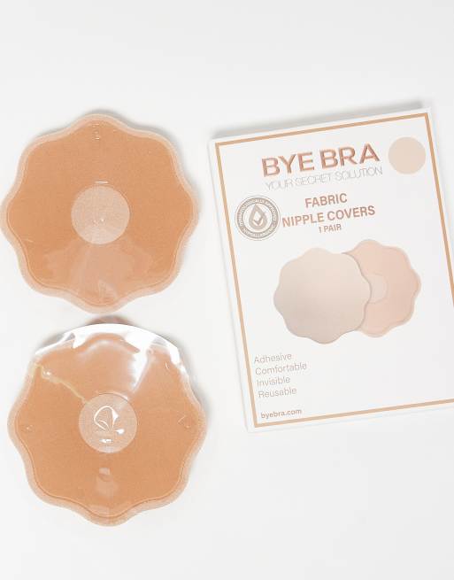Bye Bra fabric reusable nipple covers in beige, 2 of 4