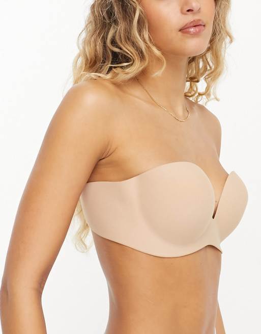 BeautyIn - Reggiseno senza spalline con scollo a U, Body, schiena