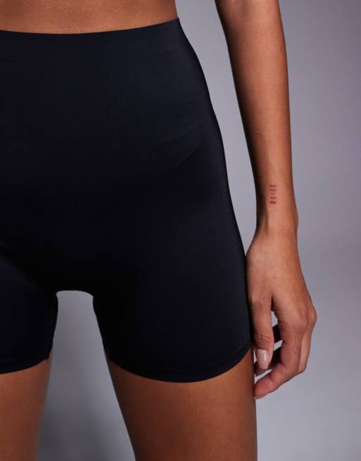 Bye Bra Invisible mid waist light support shorties in black, 4 of 5