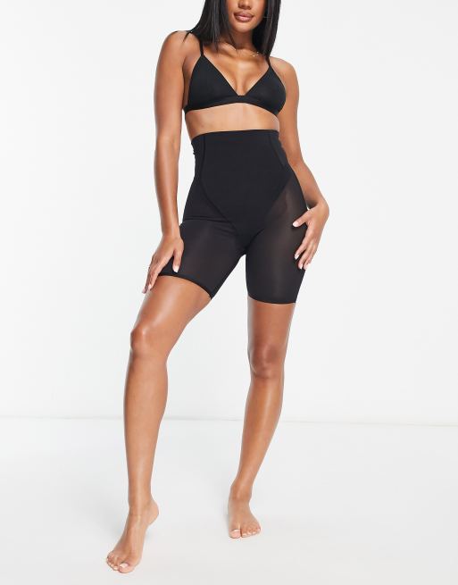 Bye Bra Powermesh high waist high contouring shorts in black